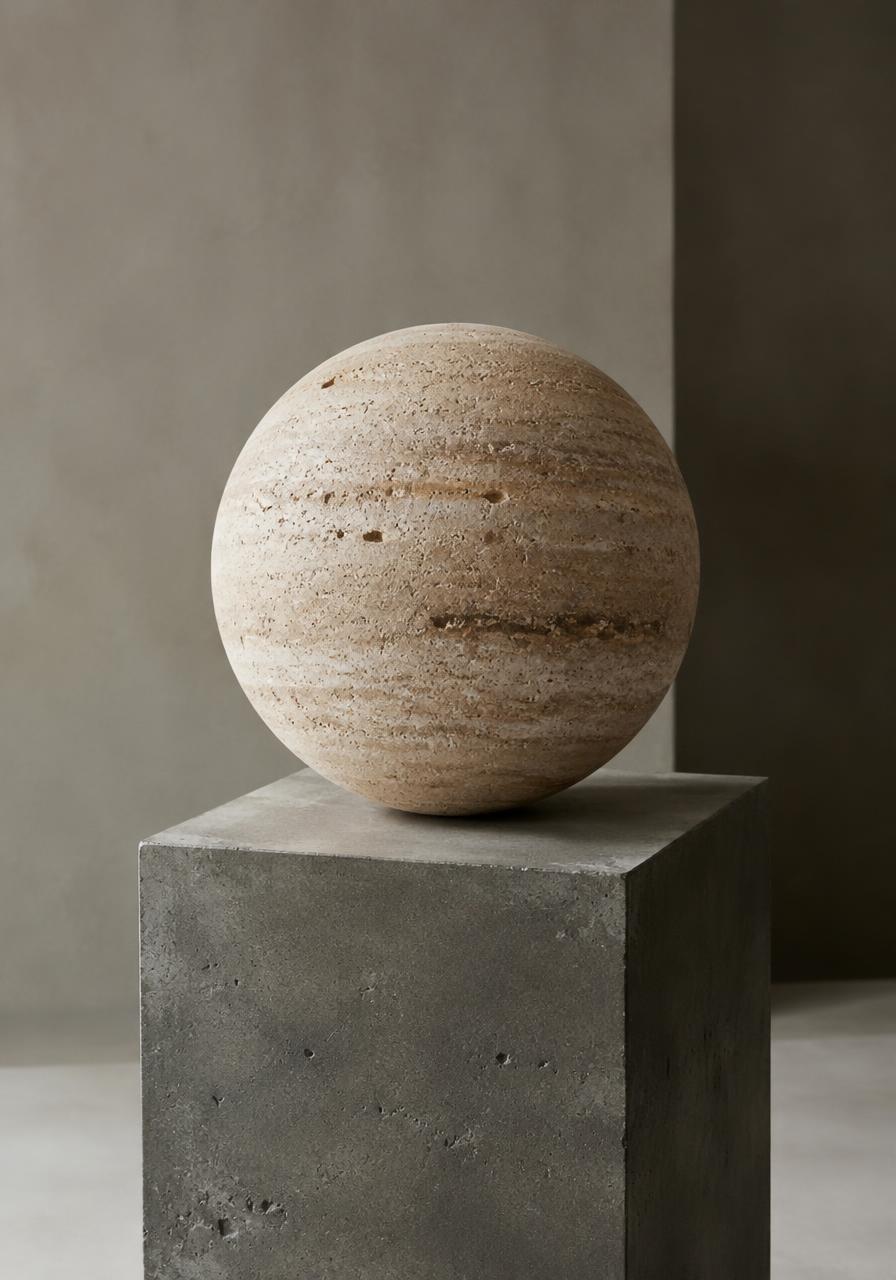 Travertine sphere render